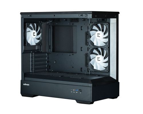 Zalman Case mATX - P30 Black - aRGB, Tempered Glass, image , 5 image