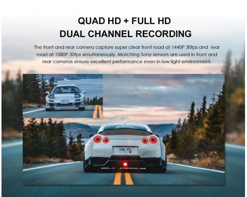 VIOFO Видеорегистратор Dash Cam A129 Plus DUO - GPS, Rear Cam included, image _ab__is.image_number.default
