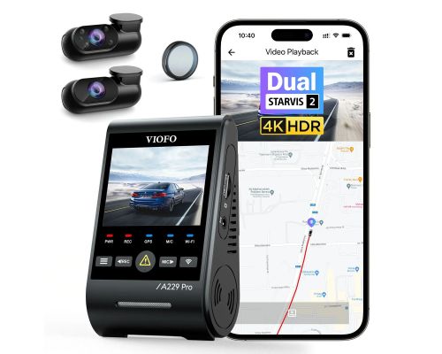 VIOFO Видеорегистратор Dash Cam A229 Pro 3 Channel - 4K, HDR, Dual Sony STARVIS 2, GPS, Bluetooth, image 
