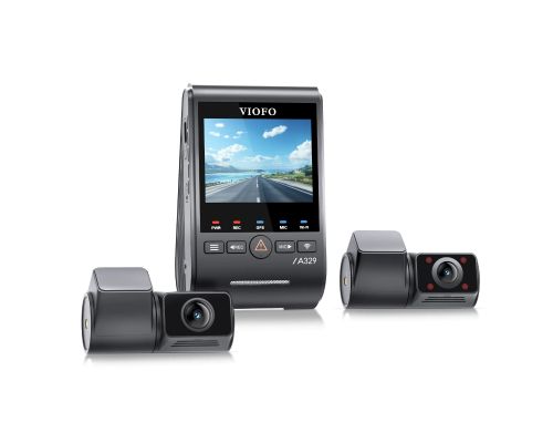 VIOFO Видеорегистратор Dash Cam A329S 3 Channel - 4K, HDR, Triple Sony STARVIS 2, GPS, Bluetooth, FOV Fisheye Cabin, image _ab__is.image_number.default