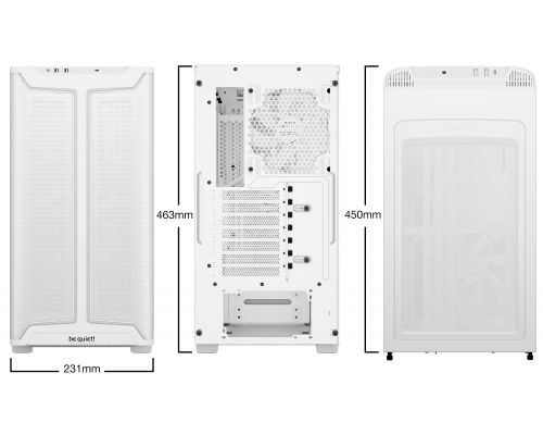 be quiet! кутия Case ATX - Pure Base 501 DX White, image _ab__is.image_number.default