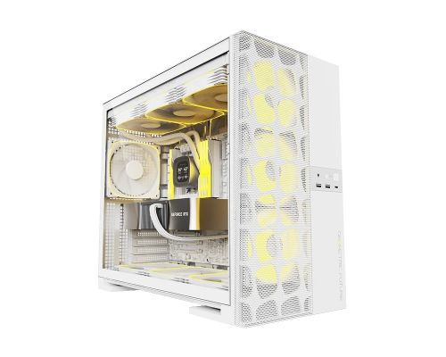 Geometric Future Case EATX - Model 5 Vent White - 5 x 140 mm aRGB fans included, image , 2 image