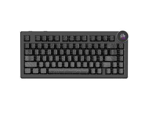 Ajazz геймърска механична клавиатура Wireless Gaming Mechanical Keyboard AK820 V2 PRO - White peach Switch [Linear] (English US), Black, image _ab__is.image_number.default