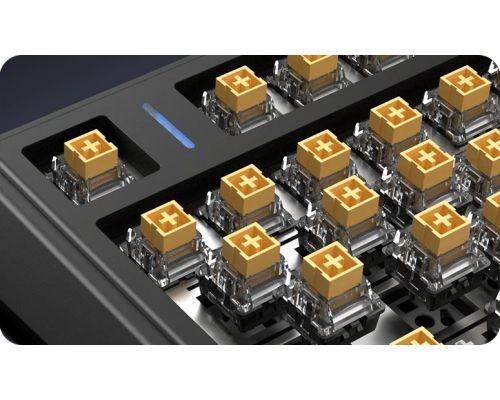Aula геймърска механична клавиатура Wireless Gaming Mechanical Keyboard F75HE - Black King Magnetic Switch [Linear] (English US), Black, Gray, image _ab__is.image_number.default