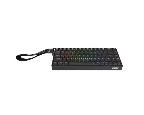Marvo безжична механична геймърска клавиатура Wireless Gaming Mechanical keyboard Saber 65W KG965W - 1K, Banana Crystal [Linear], (English US), image _ab__is.image_number.default