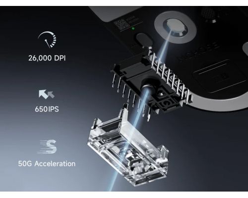 MCHOSE професионална геймърска мишка A5 V3 Black - Ultralight 8K Wireless Mouse, Omron Mechanical Switches, image _ab__is.image_number.default