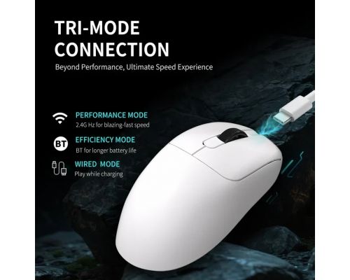 Ajazz професионална геймърска мишка AJ179 PRO - Wireless Gaming Mouse - 8K, Magnetic Charging Dock, Black, image _ab__is.image_number.default